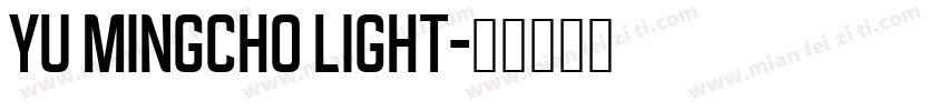 Yu Mingcho Light字体转换